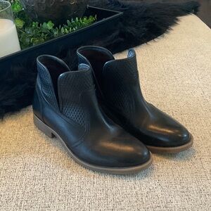 Black Leather Roan Booties